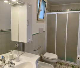 La casa Bagno con doccia e lavatrice